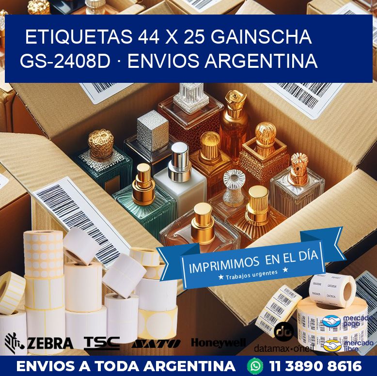 ETIQUETAS 44 x 25 GAINSCHA GS-2408D · ENVIOS ARGENTINA