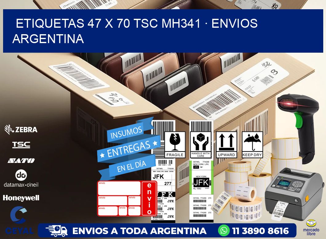 ETIQUETAS 47 x 70 TSC MH341 · ENVIOS ARGENTINA