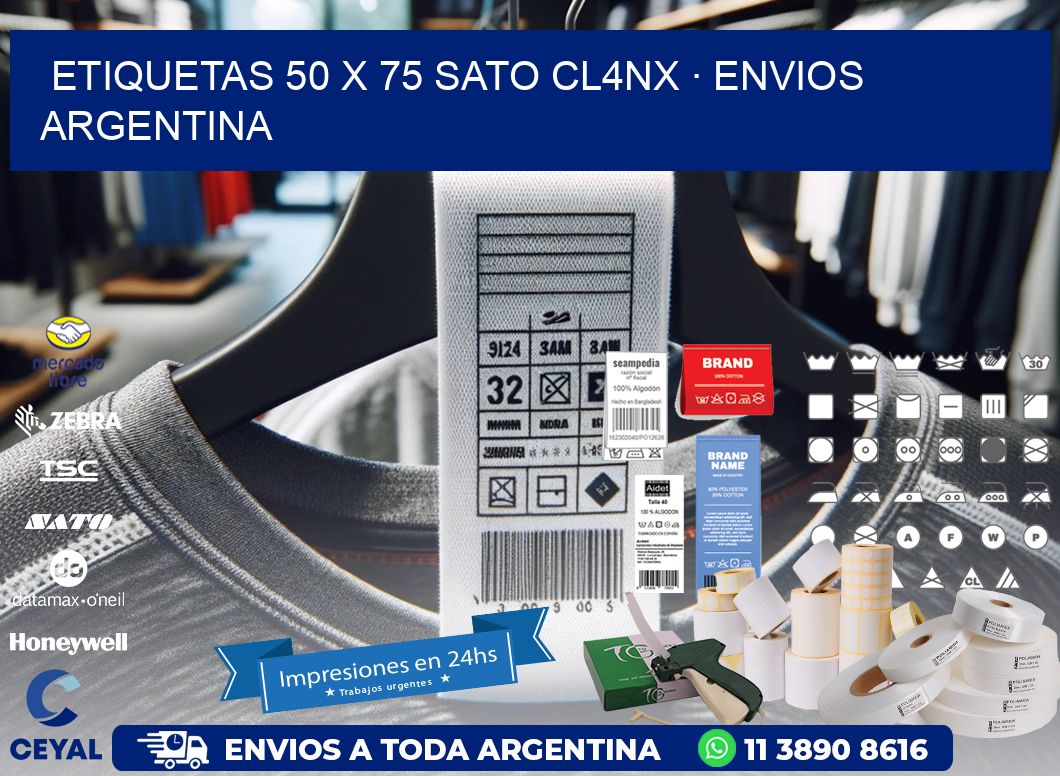 ETIQUETAS 50 x 75 SATO CL4NX · ENVIOS ARGENTINA