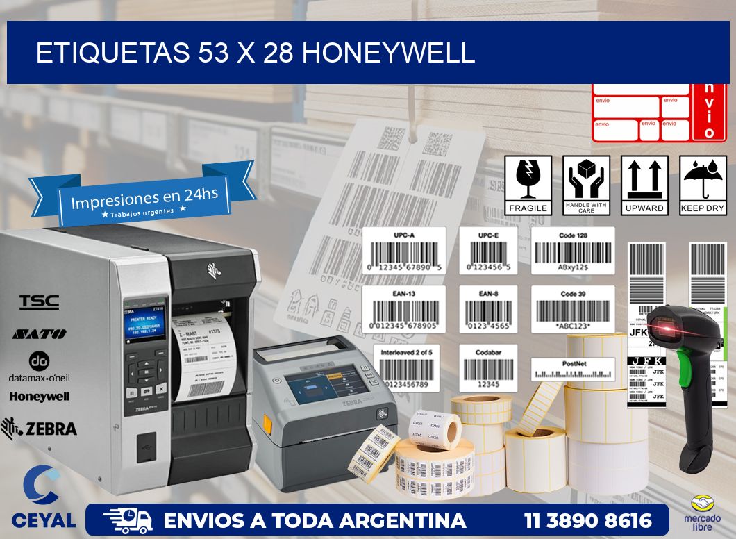 ETIQUETAS 53 x 28 HONEYWELL