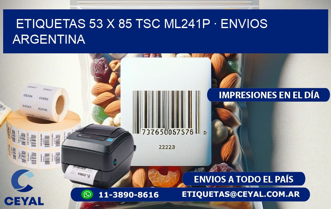 ETIQUETAS 53 x 85 TSC ML241P · ENVIOS ARGENTINA