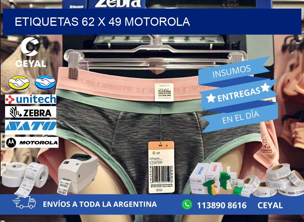 ETIQUETAS 62 x 49 MOTOROLA