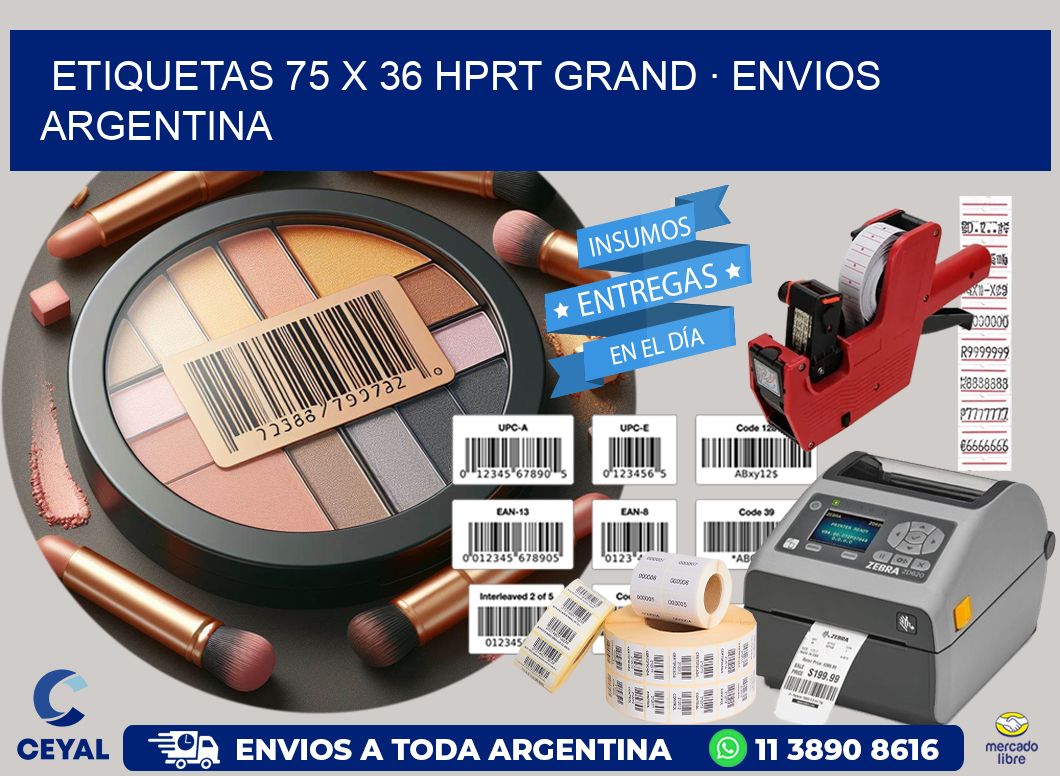 ETIQUETAS 75 x 36 HPRT GRAND · ENVIOS ARGENTINA