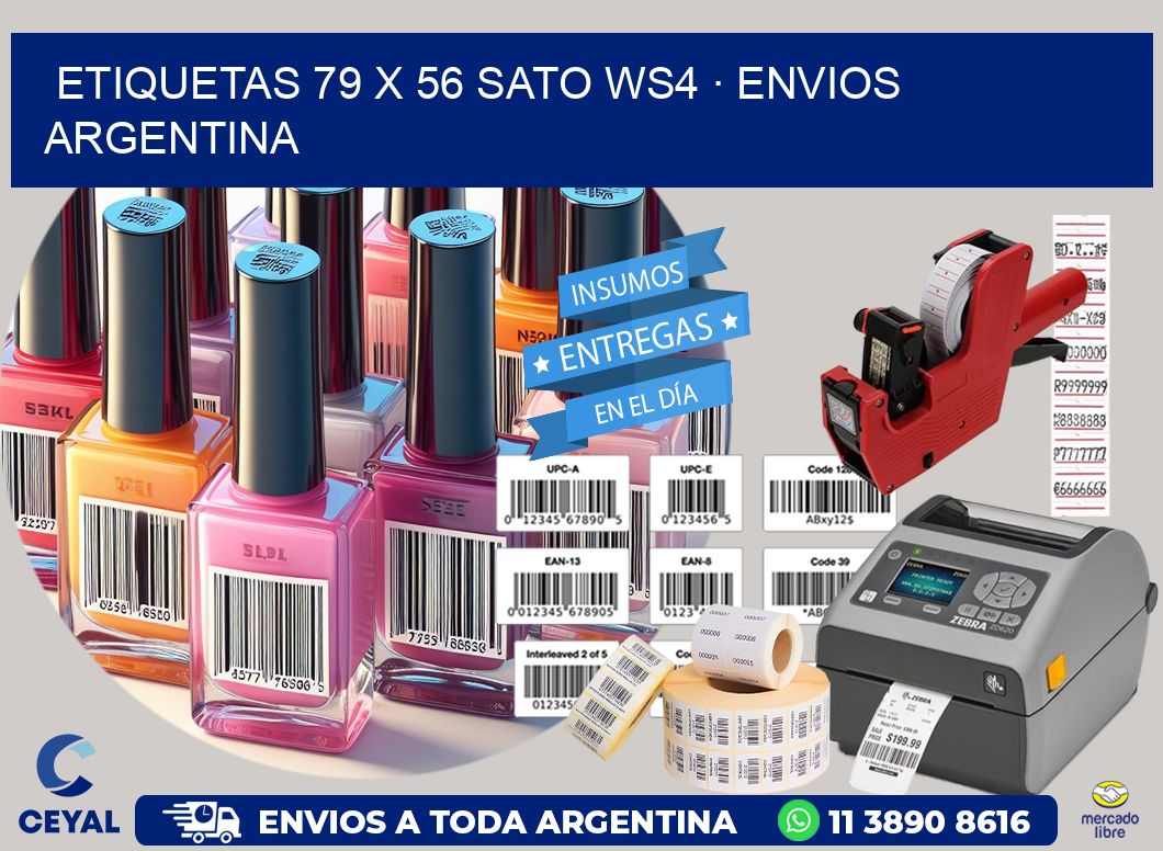 ETIQUETAS 79 x 56 SATO WS4 · ENVIOS ARGENTINA