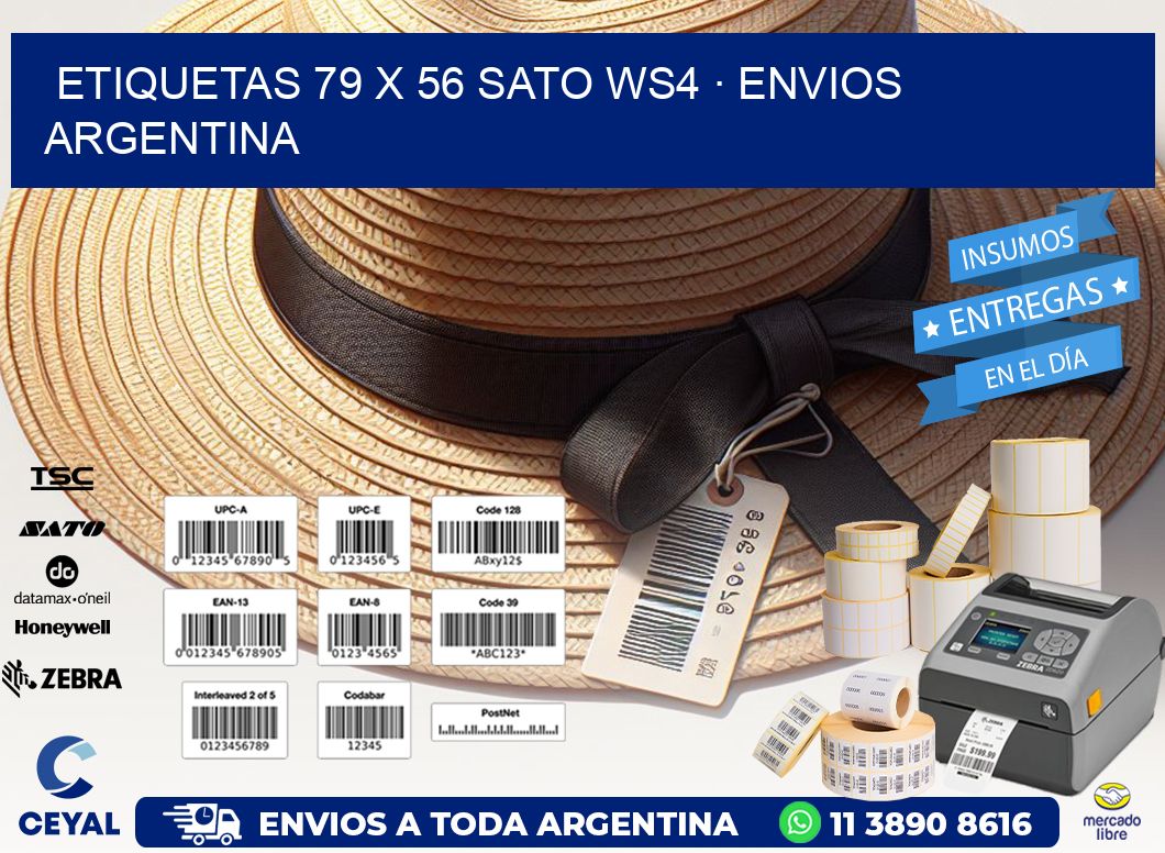 ETIQUETAS 79 x 56 SATO WS4 · ENVIOS ARGENTINA