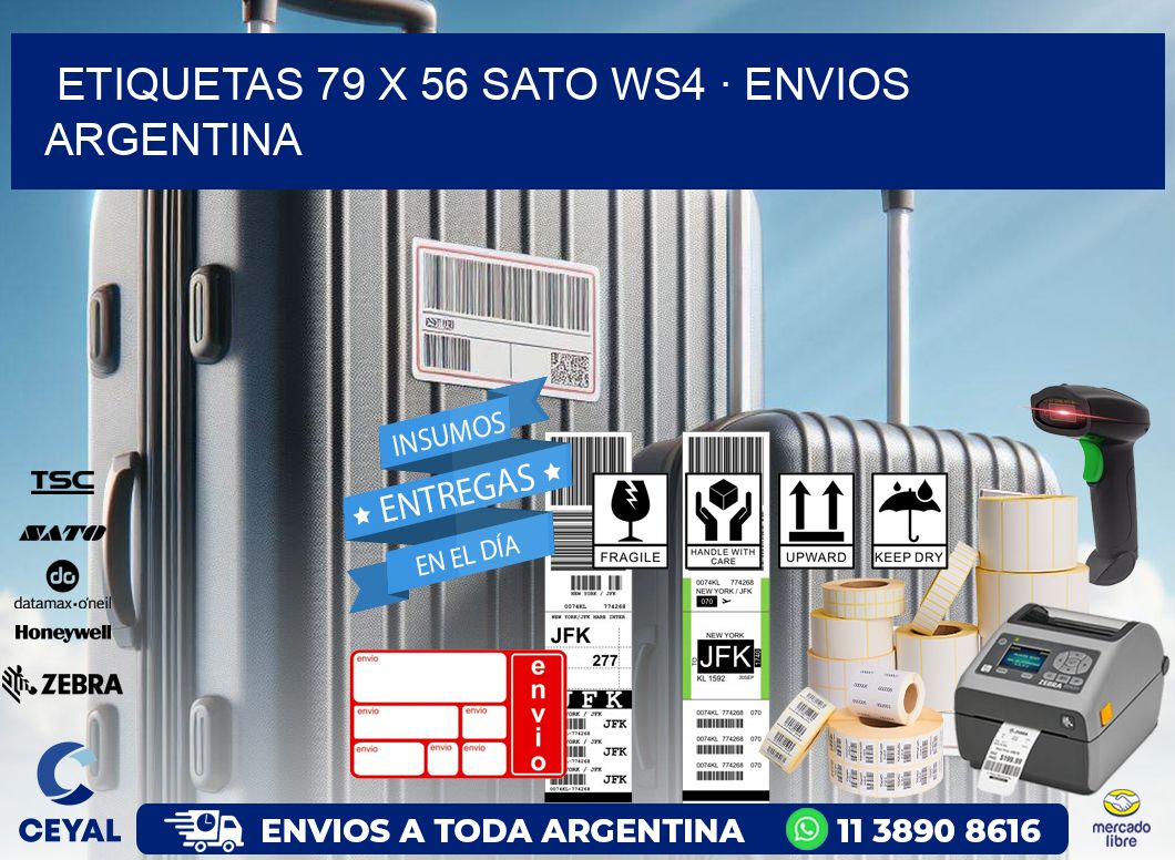 ETIQUETAS 79 x 56 SATO WS4 · ENVIOS ARGENTINA
