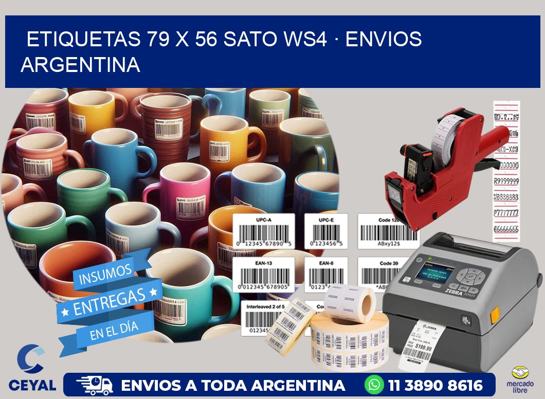 ETIQUETAS 79 x 56 SATO WS4 · ENVIOS ARGENTINA