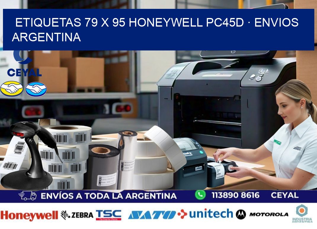 ETIQUETAS 79 x 95 HONEYWELL PC45D · ENVIOS ARGENTINA
