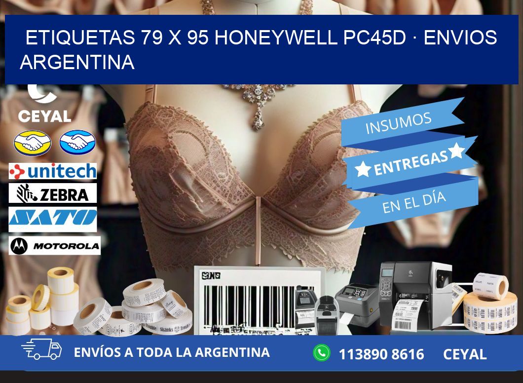 ETIQUETAS 79 x 95 HONEYWELL PC45D · ENVIOS ARGENTINA