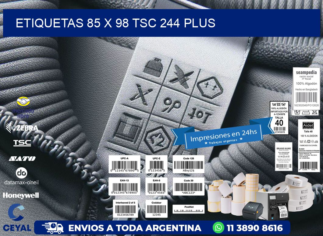 ETIQUETAS 85 x 98 TSC 244 PLUS