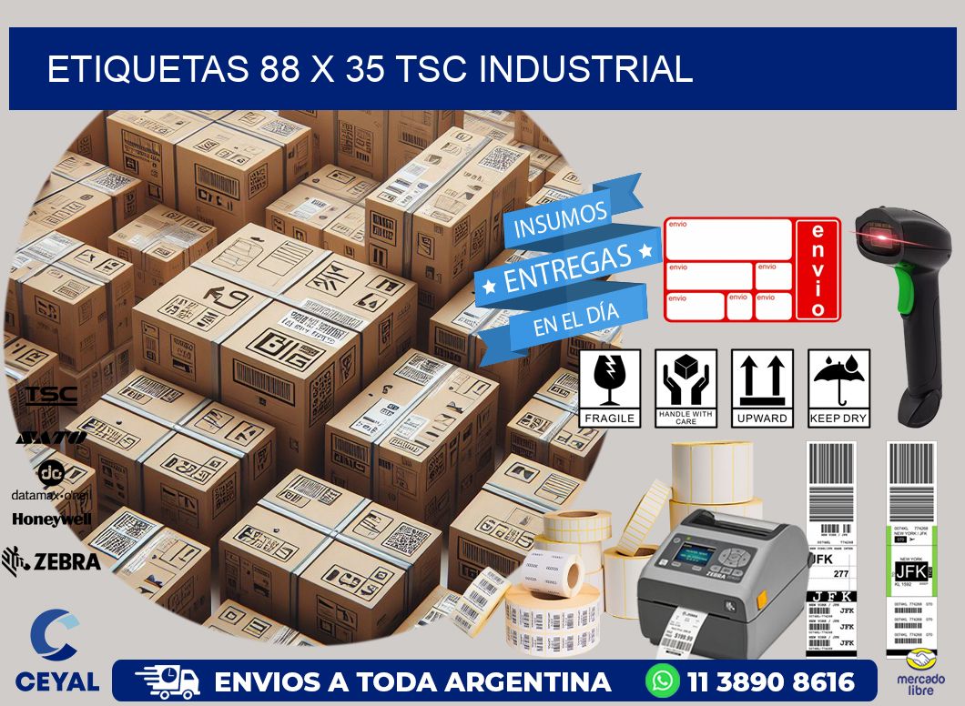 ETIQUETAS 88 x 35 TSC INDUSTRIAL