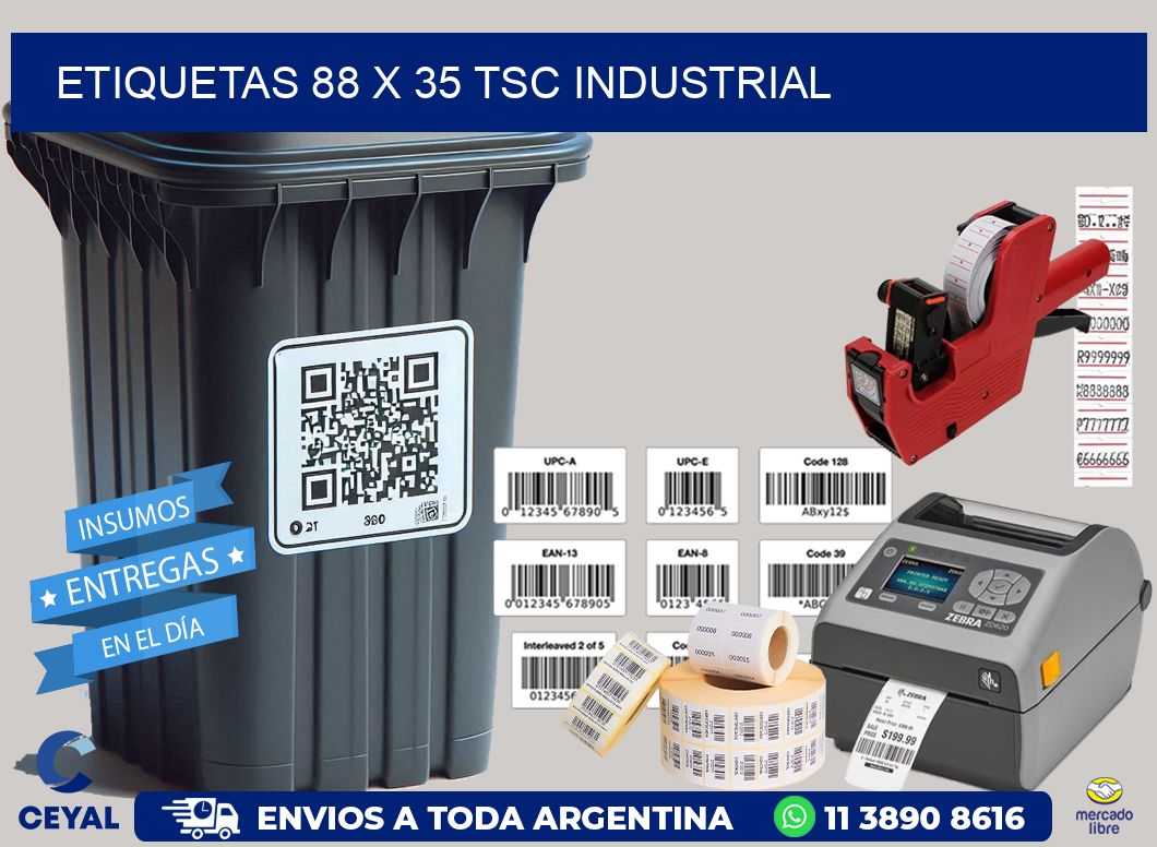 ETIQUETAS 88 x 35 TSC INDUSTRIAL