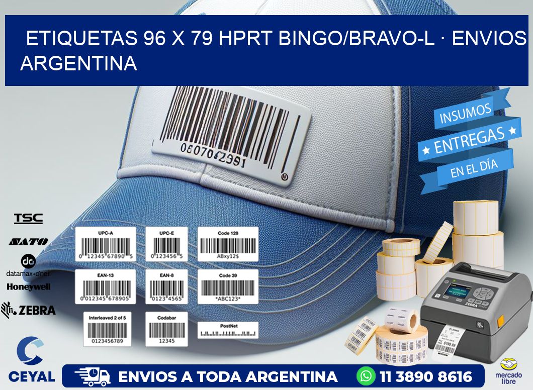 ETIQUETAS 96 x 79 HPRT BINGO/BRAVO-L · ENVIOS ARGENTINA