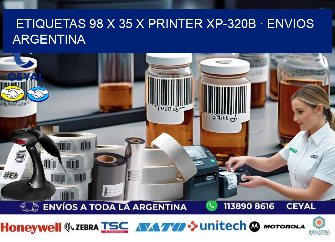 ETIQUETAS 98 x 35 X PRINTER XP-320B · ENVIOS ARGENTINA