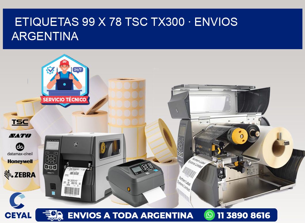ETIQUETAS 99 x 78 TSC TX300 · ENVIOS ARGENTINA