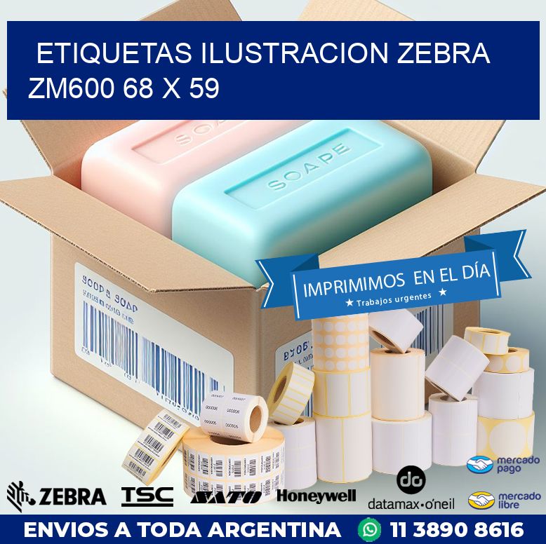 ETIQUETAS ILUSTRACION ZEBRA ZM600 68 x 59
