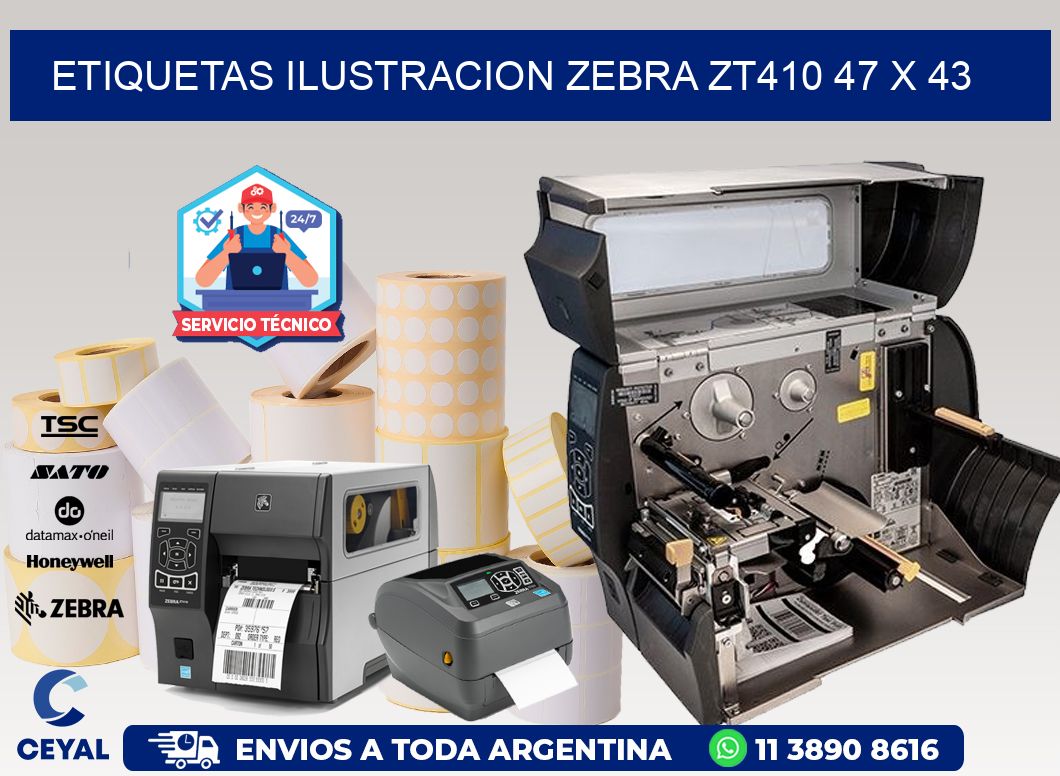 ETIQUETAS ILUSTRACION ZEBRA ZT410 47 x 43