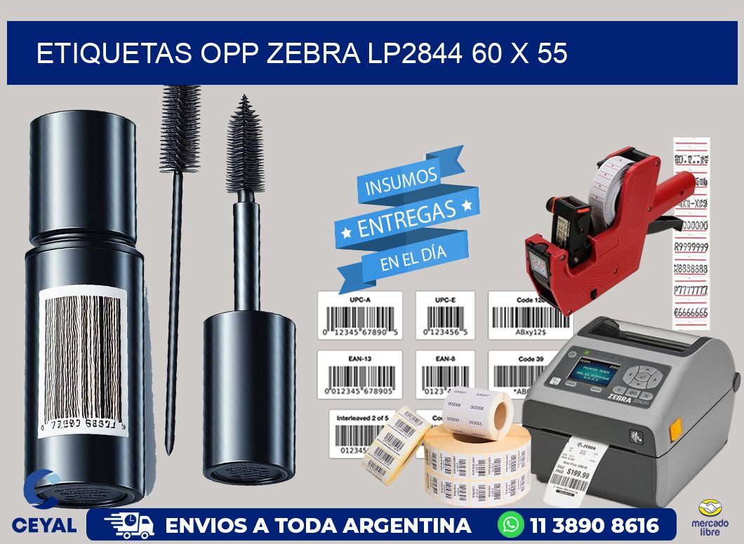 ETIQUETAS OPP ZEBRA LP2844 60 x 55