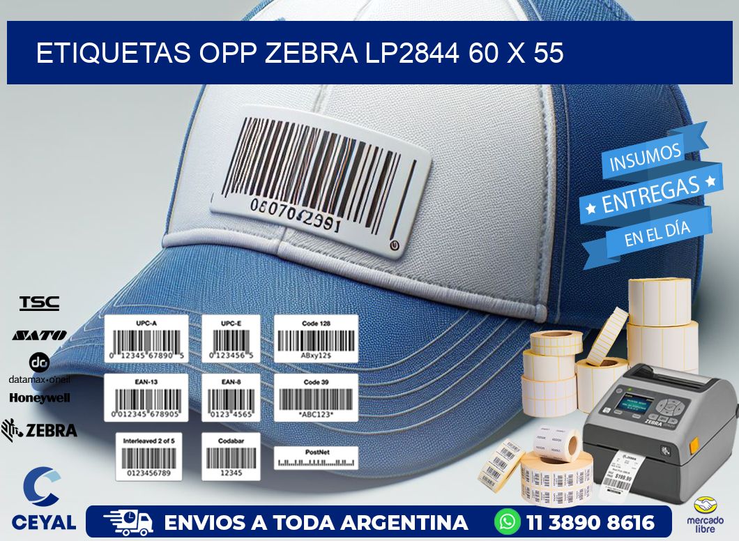 ETIQUETAS OPP ZEBRA LP2844 60 x 55