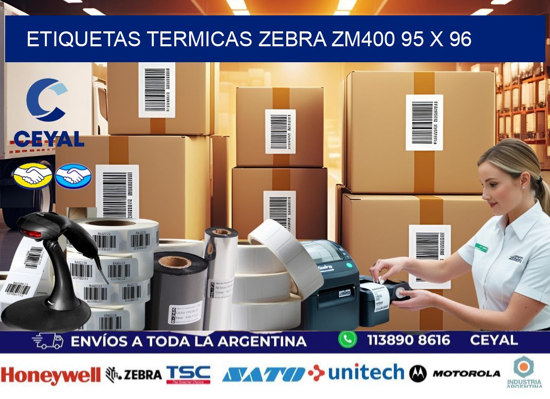 ETIQUETAS TERMICAS ZEBRA ZM400 95 x 96