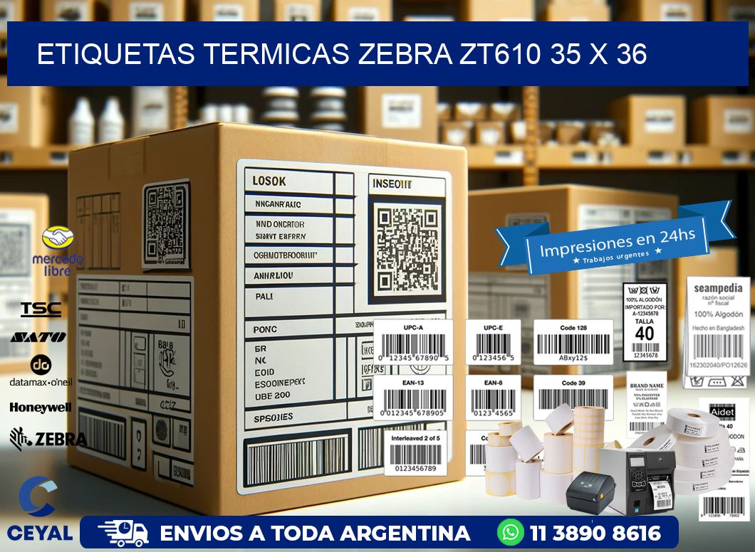 ETIQUETAS TERMICAS ZEBRA ZT610 35 x 36