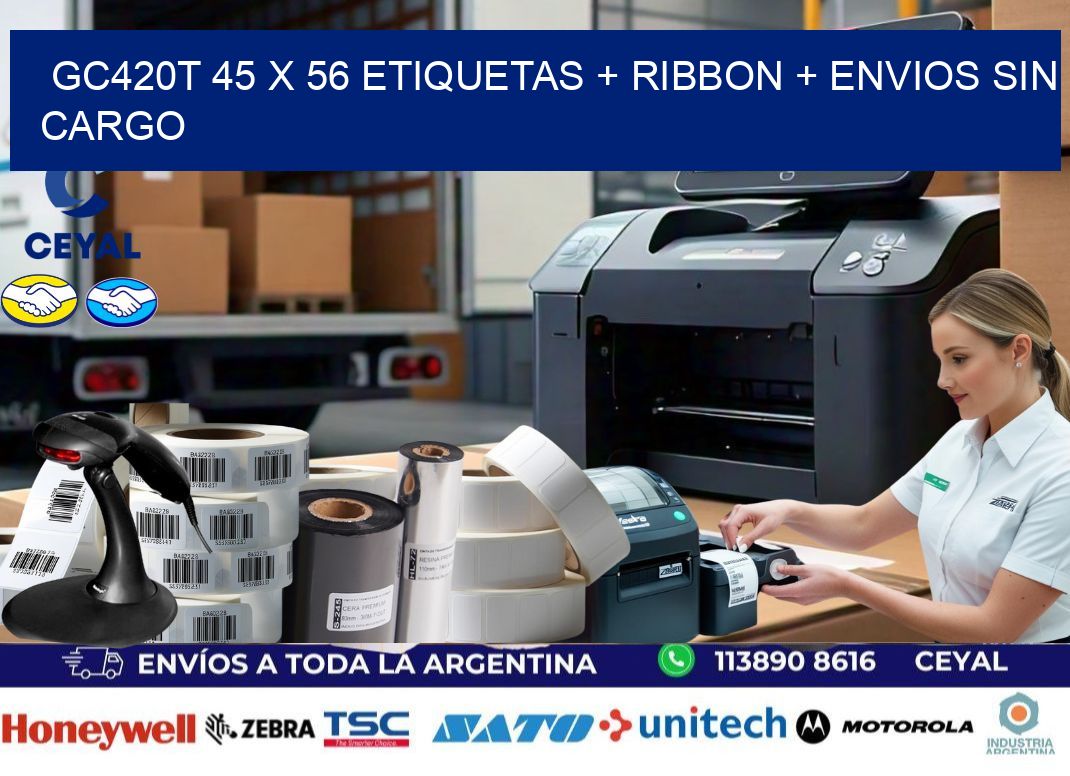 GC420T 45 x 56 etiquetas + ribbon + envios sin cargo