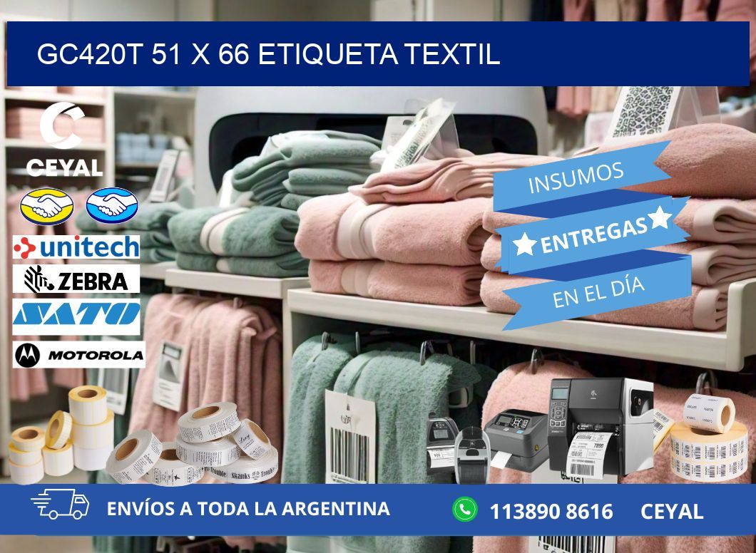 GC420T 51 x 66 ETIQUETA TEXTIL