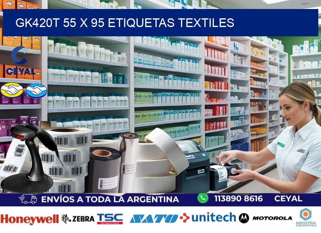 GK420T 55 x 95 ETIQUETAS TEXTILES