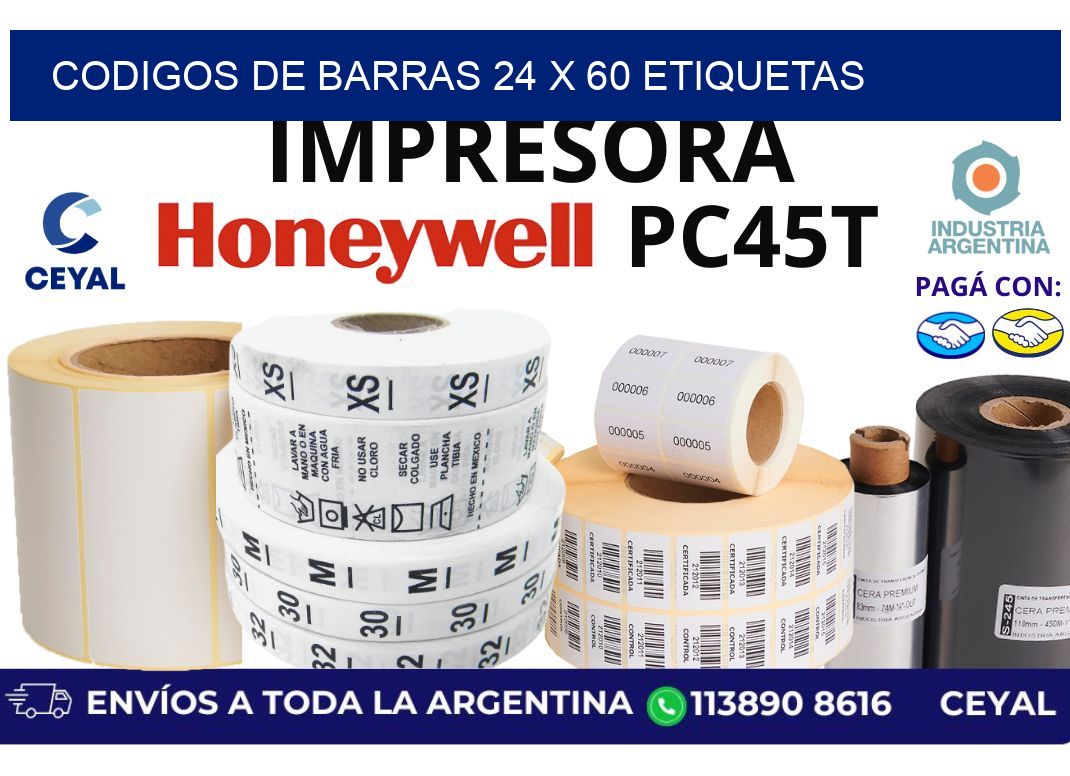 codigos de barras 24 x 60 etiquetas