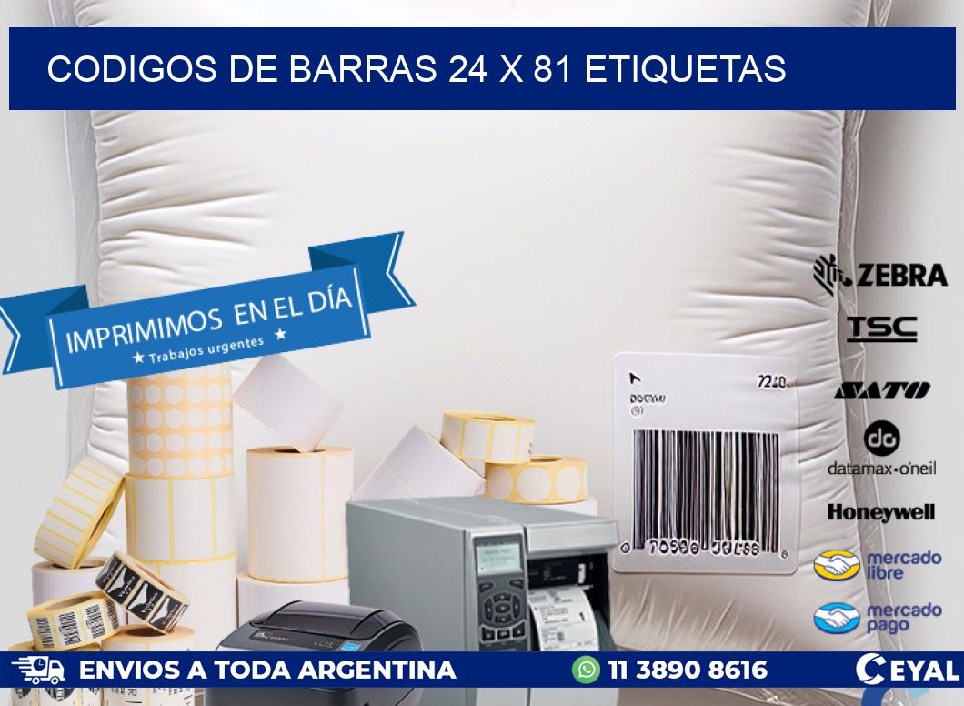 codigos de barras 24 x 81 etiquetas
