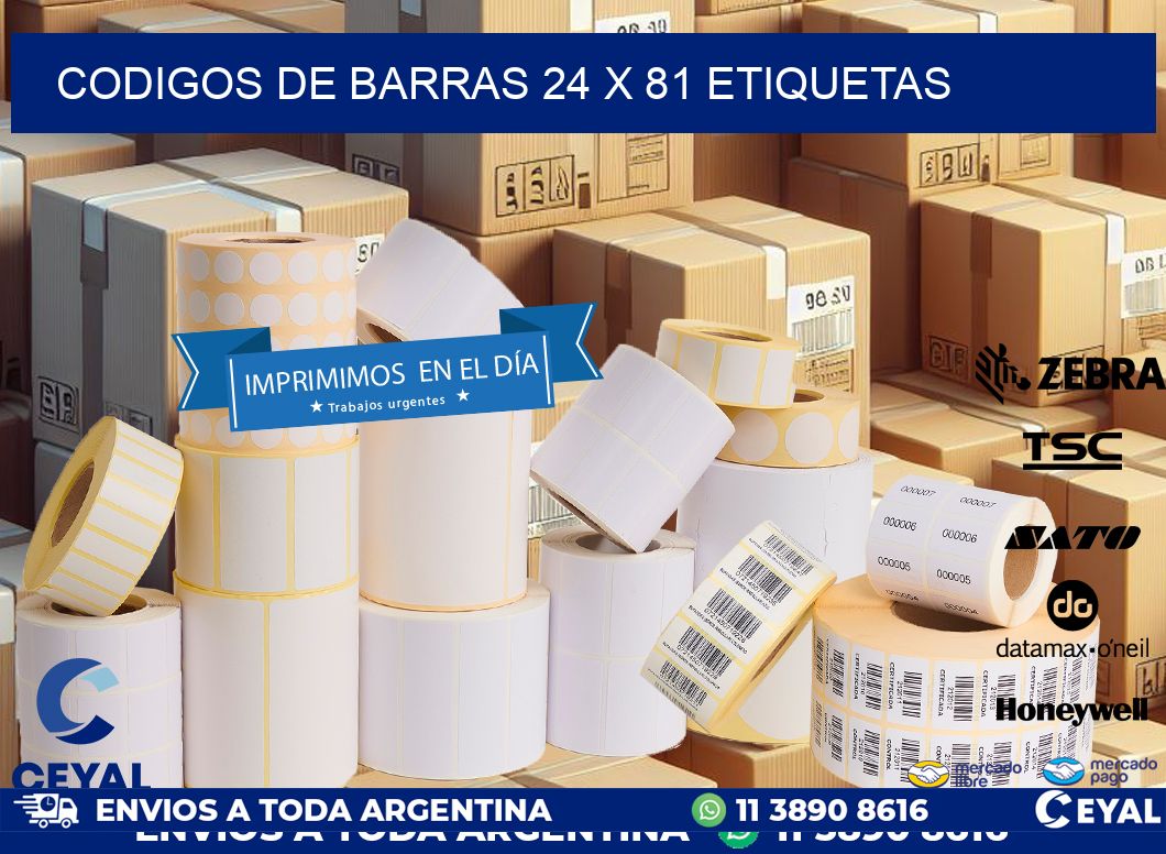 codigos de barras 24 x 81 etiquetas