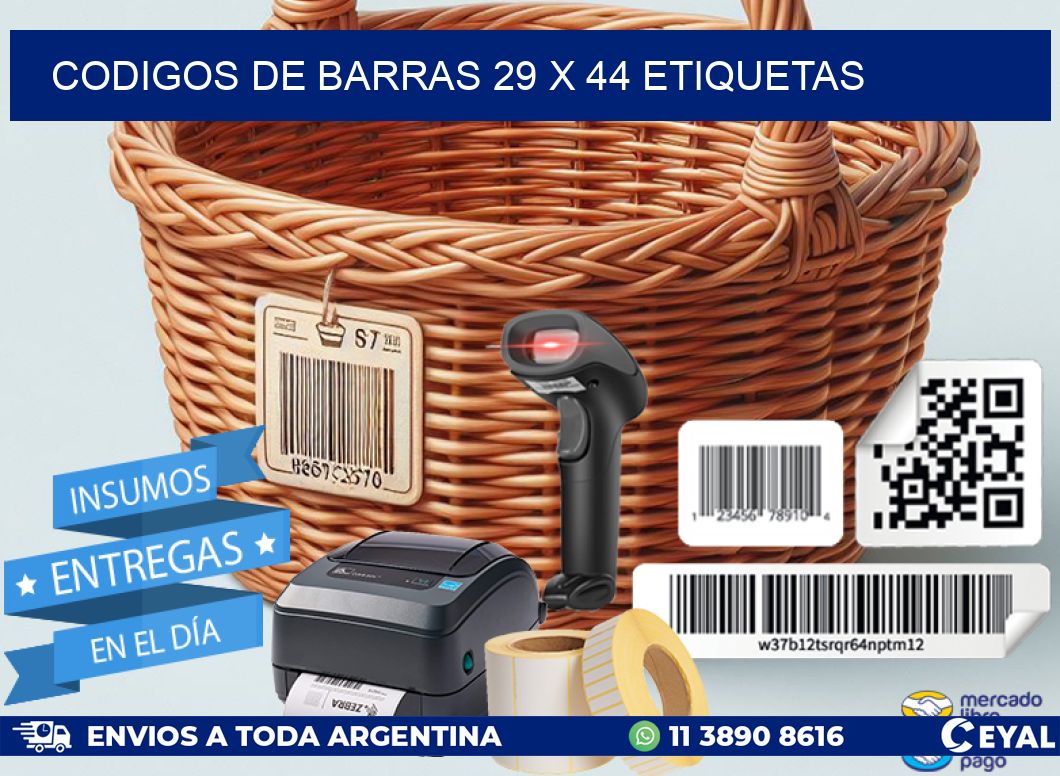codigos de barras 29 x 44 etiquetas