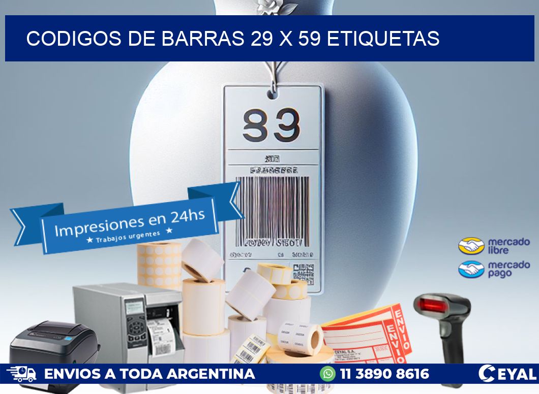 codigos de barras 29 x 59 etiquetas
