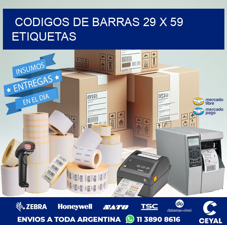 codigos de barras 29 x 59 etiquetas