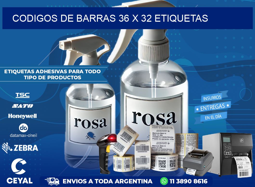codigos de barras 36 x 32 etiquetas