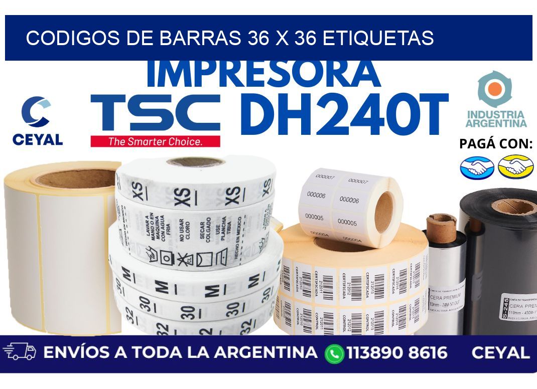 codigos de barras 36 x 36 etiquetas