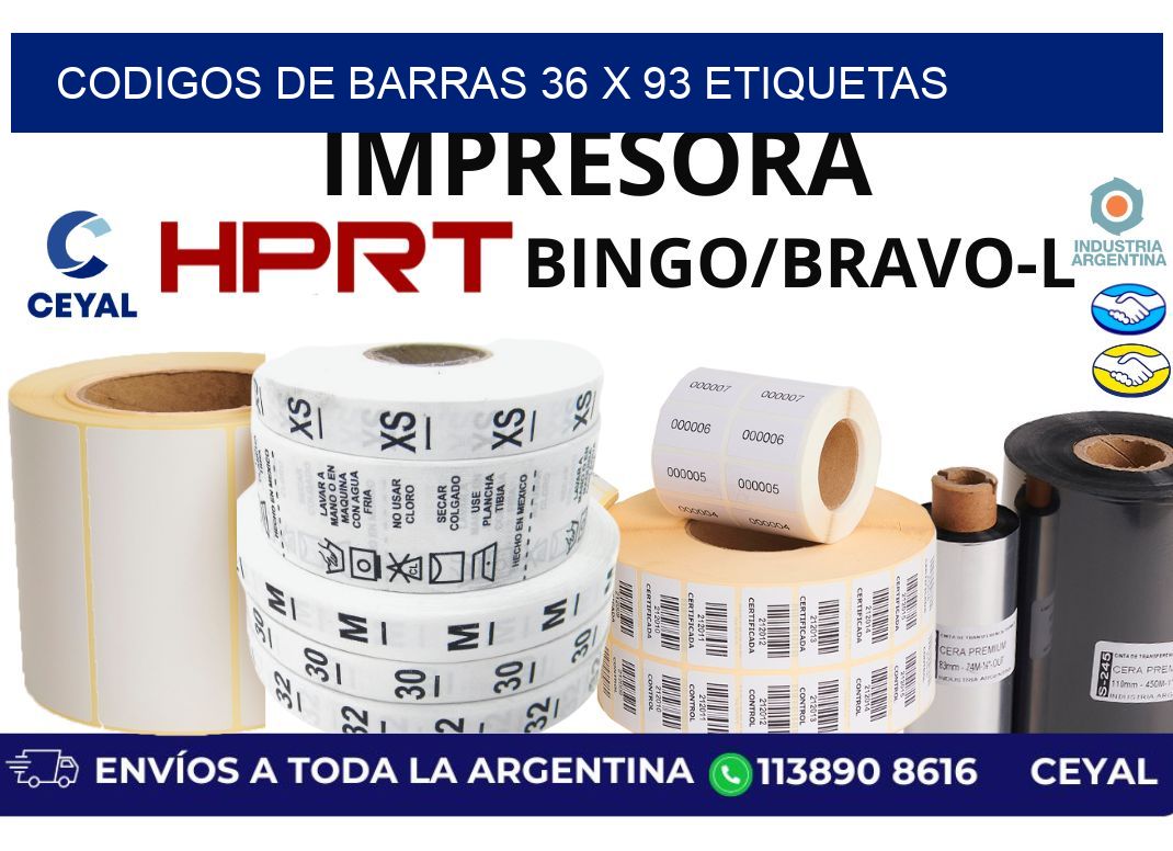 codigos de barras 36 x 93 etiquetas