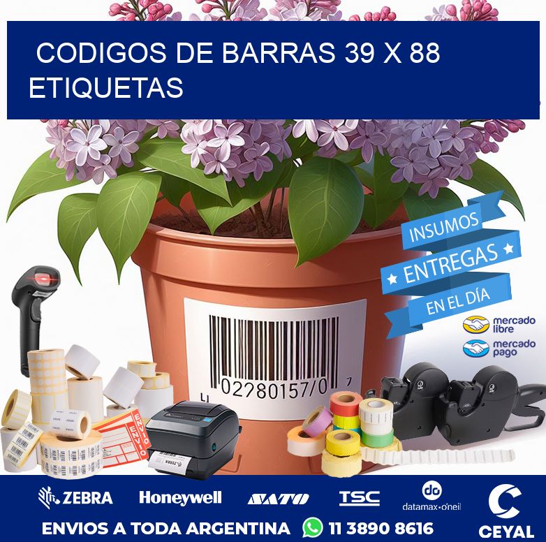 codigos de barras 39 x 88 etiquetas