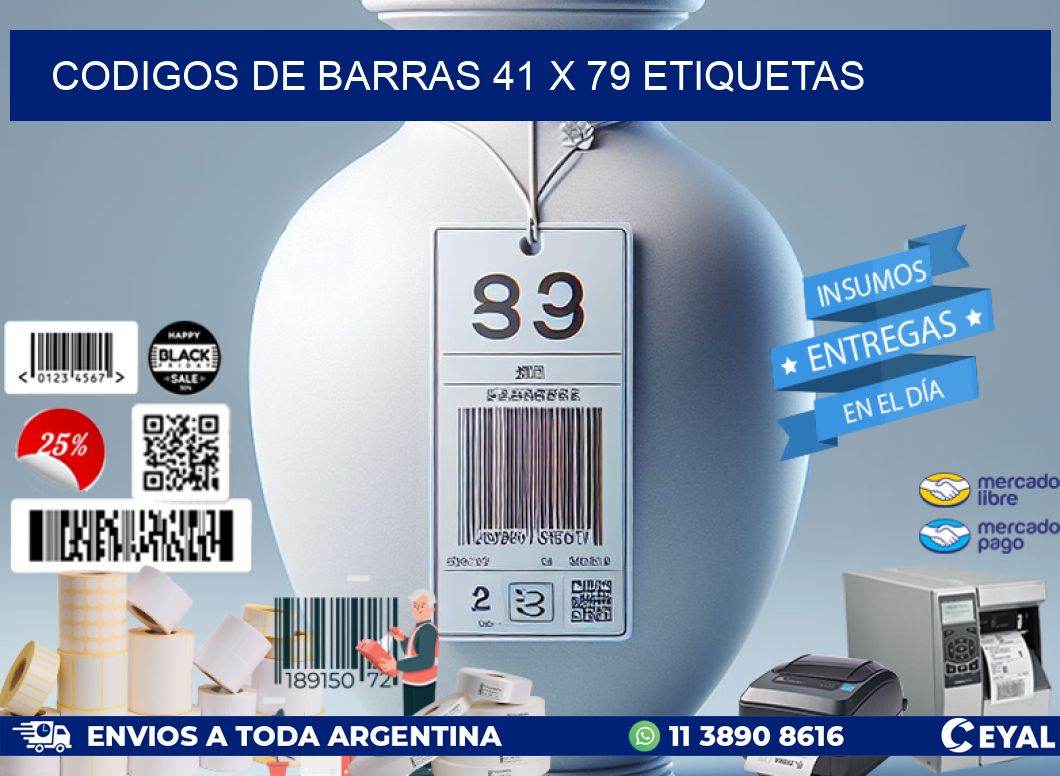 codigos de barras 41 x 79 etiquetas
