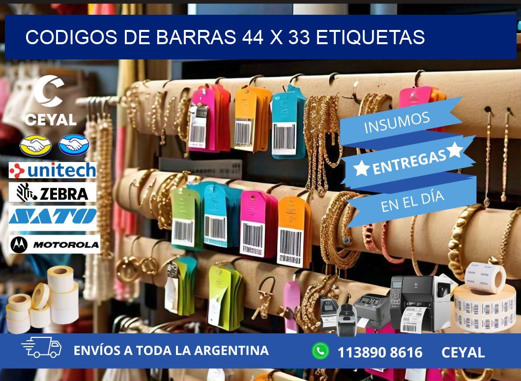 codigos de barras 44 x 33 etiquetas