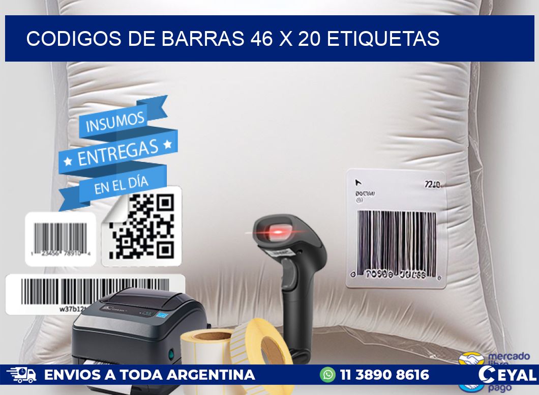 codigos de barras 46 x 20 etiquetas