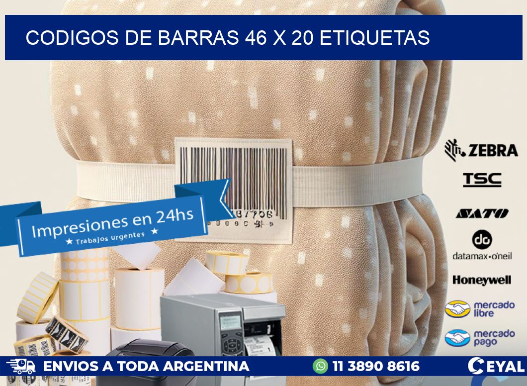 codigos de barras 46 x 20 etiquetas