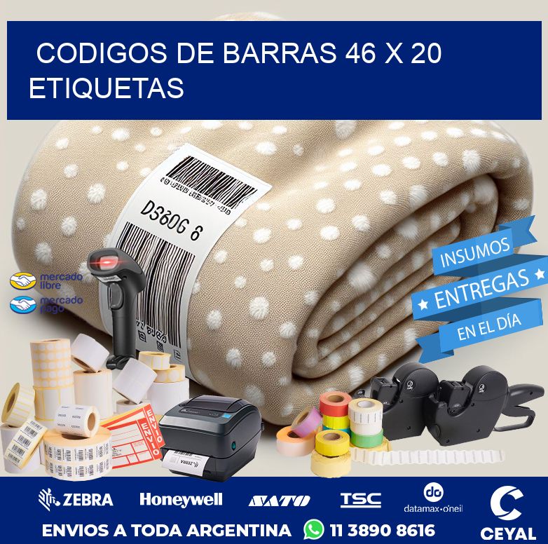 codigos de barras 46 x 20 etiquetas
