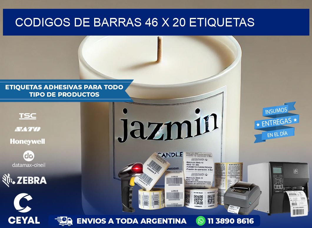 codigos de barras 46 x 20 etiquetas