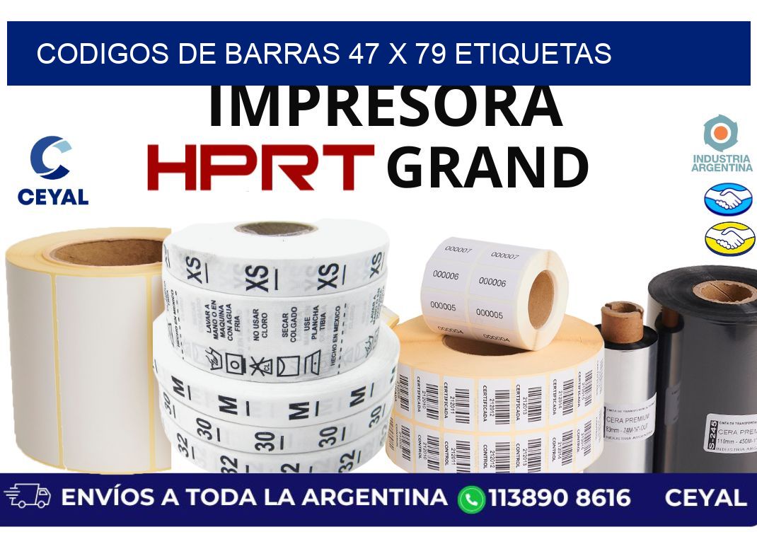 codigos de barras 47 x 79 etiquetas
