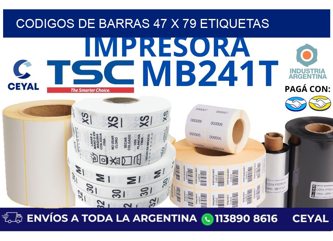 codigos de barras 47 x 79 etiquetas