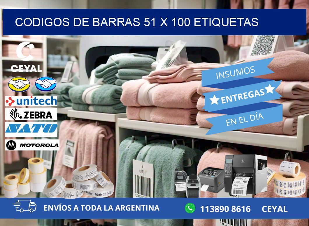 codigos de barras 51 x 100 etiquetas