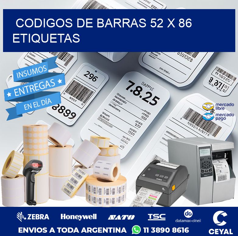 codigos de barras 52 x 86 etiquetas