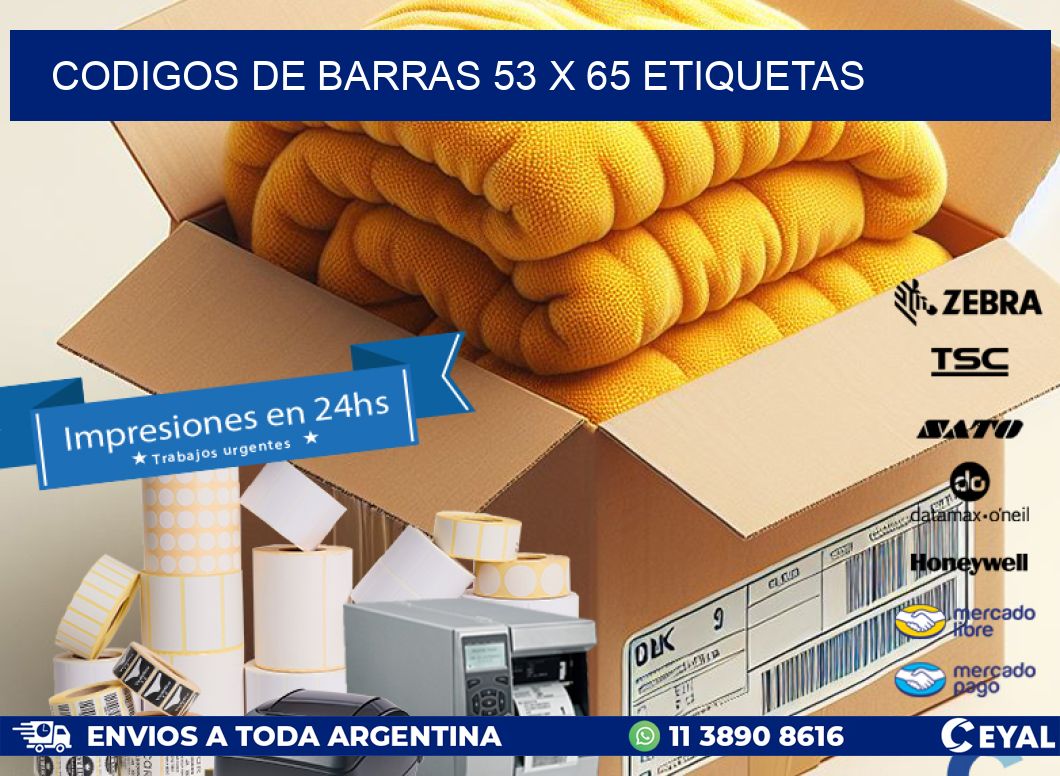 codigos de barras 53 x 65 etiquetas