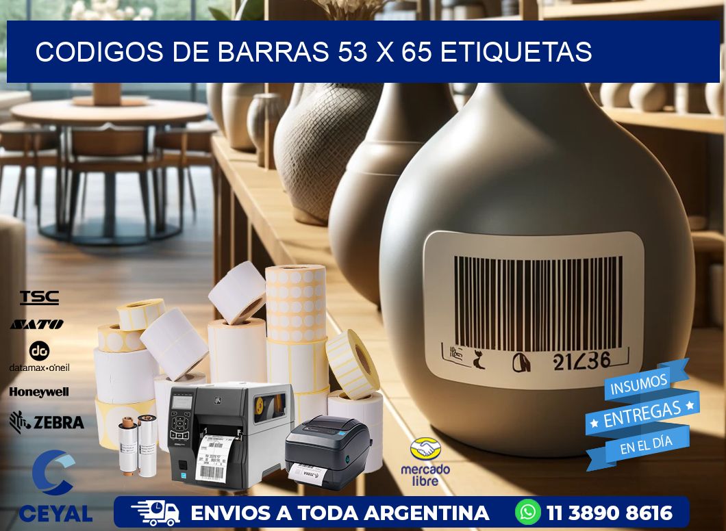 codigos de barras 53 x 65 etiquetas